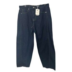 Free Assembly Barrel Ankle Jeans Women Size 8 Dark Mid Rise New